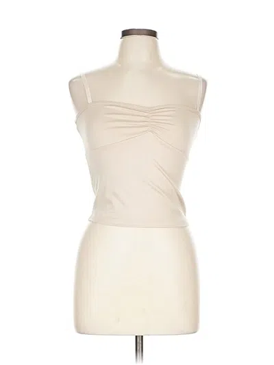 Pre-owned Shein Tank Top Ivory Strapless Neckline Tops In White