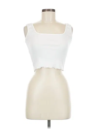 Pre-owned Shein Tank Top Ivory Strapless Neckline Tops In White