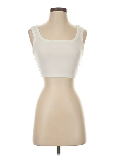 Pre-owned Shein Tank Top Ivory Strapless Neckline Tops In White
