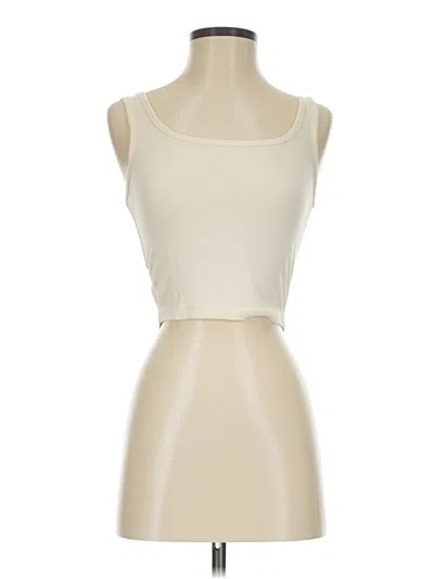 Pre-owned Shein Tank Top Ivory Strapless Neckline Tops In White