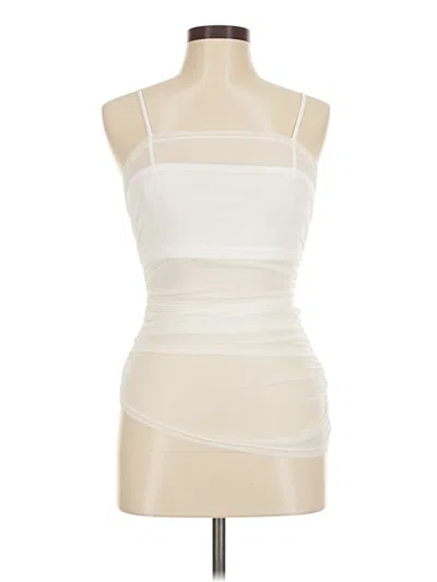 Pre-owned Shein Tank Top Ivory Strapless Neckline Tops In White