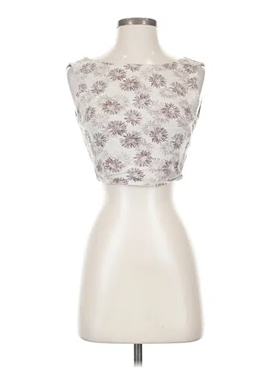 Pre-owned Shein Tank Top Ivory Strapless Neckline Tops In White