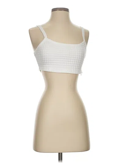 Pre-owned Shein Tank Top Ivory Strapless Neckline Tops In White