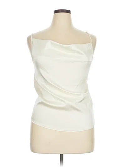 Pre-owned Shein Tank Top Ivory Strapless Neckline Tops In White