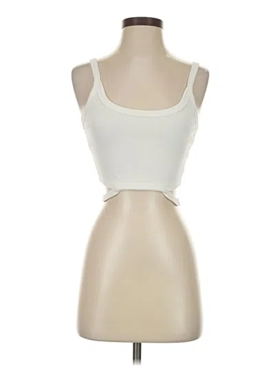 Pre-owned Shein Tank Top Ivory Strapless Neckline Tops In White