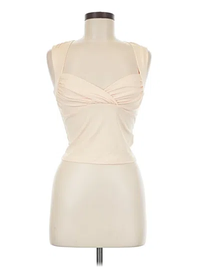Pre-owned Shein Tank Top Ivory Strapless Neckline Tops In White