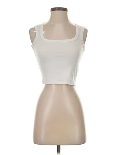 Pre-owned Shein Tank Top Ivory Strapless Neckline Tops In White
