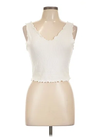 Pre-owned Shein Tank Top Ivory Sweetheart Neckline Tops In White