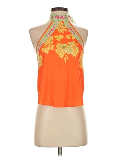 Pre-owned Shein Tank Top Orange Halter Neckline Tops