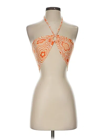 Pre-owned Shein Tank Top Orange Halter Neckline Tops