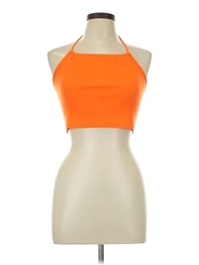 Pre-owned Shein Tank Top Orange Halter Neckline Tops