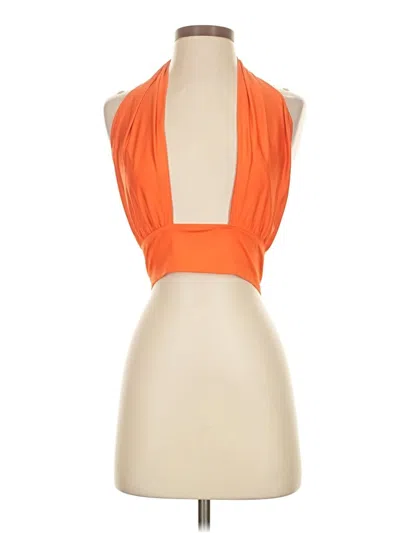 Pre-owned Shein Tank Top Orange Halter Neckline Tops