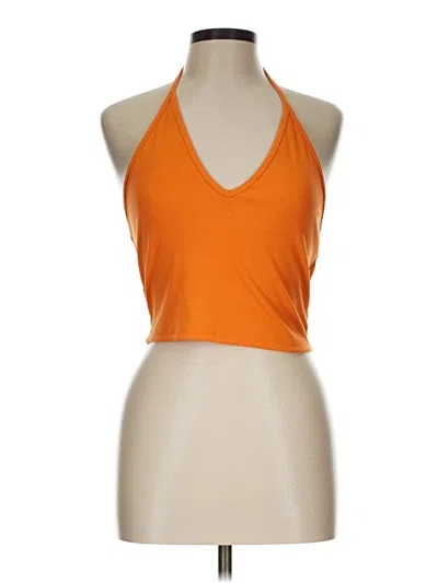 Pre-owned Shein Tank Top Orange Halter Neckline Tops