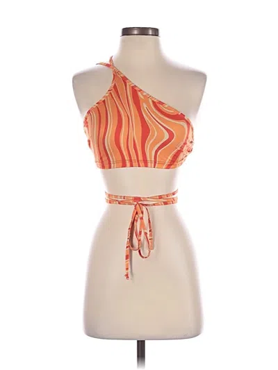 Pre-owned Shein Tank Top Orange Halter Neckline Tops