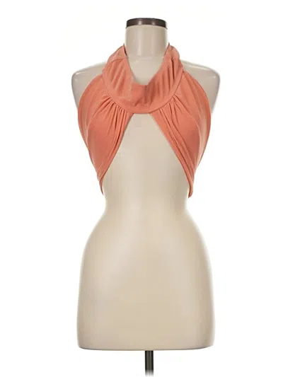 Pre-owned Shein Tank Top Orange Halter Neckline Tops
