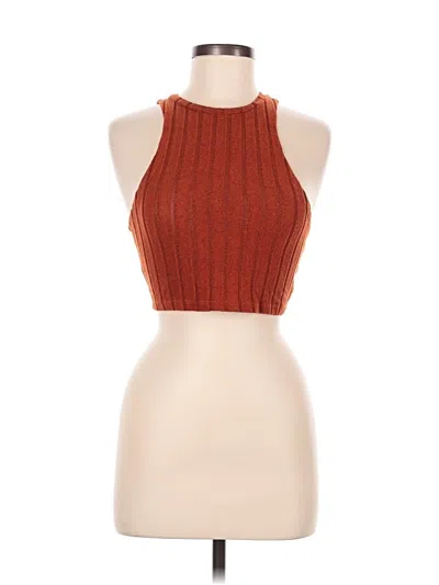 Pre-owned Shein Tank Top Orange Halter Neckline Tops