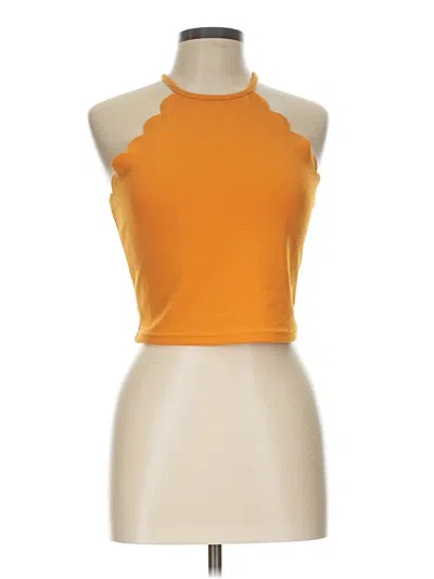 Pre-owned Shein Tank Top Orange Halter Neckline Tops