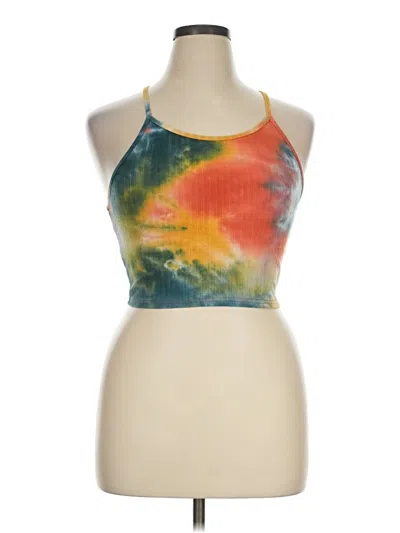 Pre-owned Shein Tank Top Orange Halter Neckline Tops