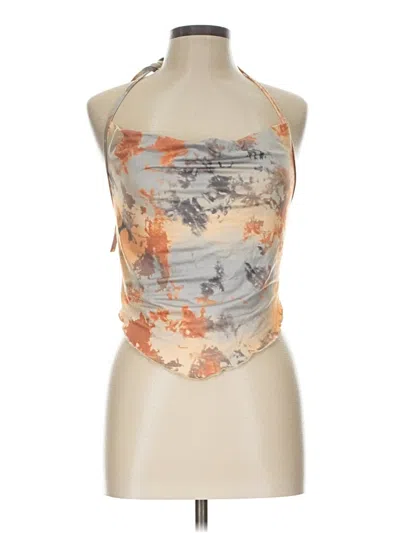 Pre-owned Shein Tank Top Orange Halter Neckline Tops