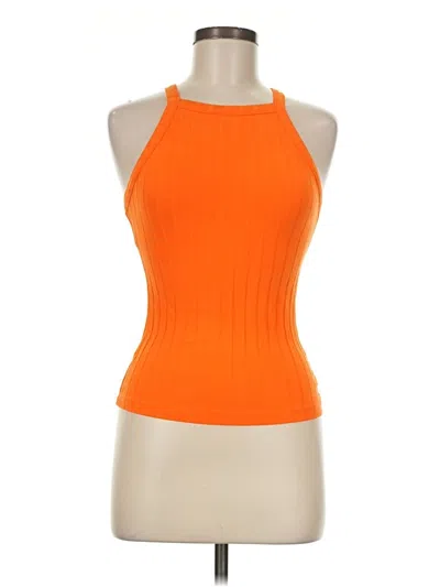 Pre-owned Shein Tank Top Orange Halter Neckline Tops