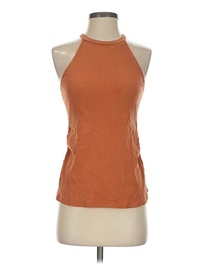 Pre-owned Shein Tank Top Orange Halter Neckline Tops