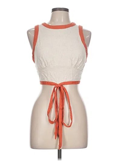 Pre-owned Shein Tank Top Orange Halter Neckline Tops
