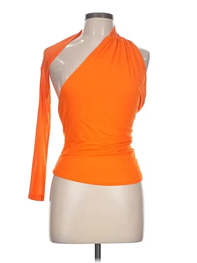 Pre-owned Shein Tank Top Orange One Shoulder Neckline Tops