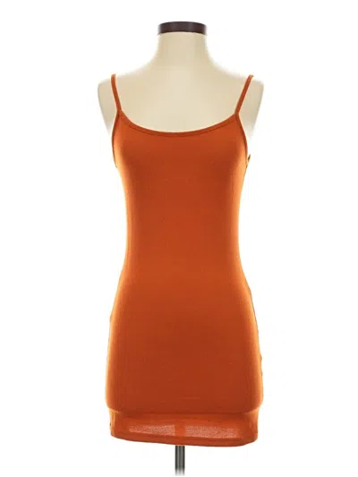Pre-owned Shein Tank Top Orange Strapless Neckline Tops