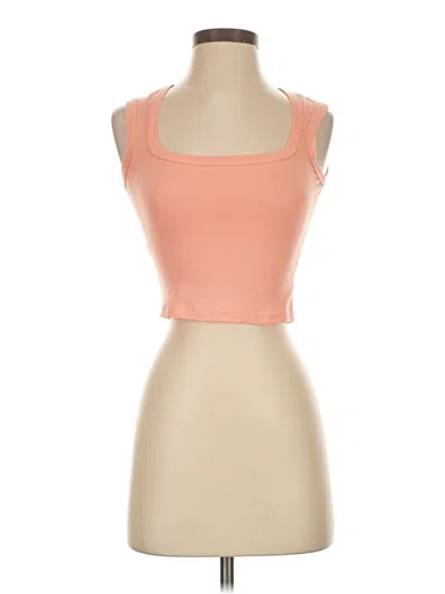 Pre-owned Shein Tank Top Orange Strapless Neckline Tops