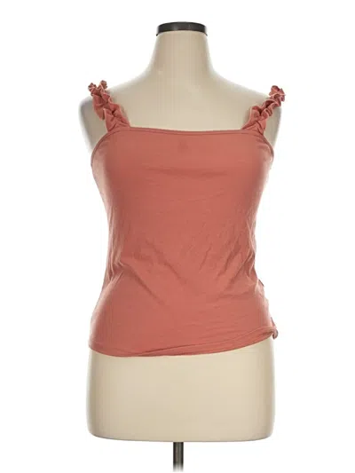 Pre-owned Shein Tank Top Orange Strapless Neckline Tops