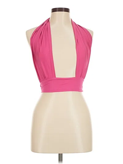 Pre-owned Shein Tank Top Pink Halter Neckline Tops