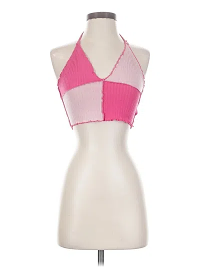 Pre-owned Shein Tank Top Pink Halter Neckline Tops