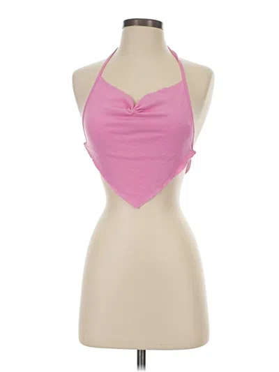 Pre-owned Shein Tank Top Pink Halter Neckline Tops
