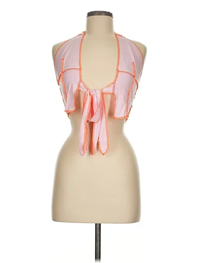 Pre-owned Shein Tank Top Pink Halter Neckline Tops