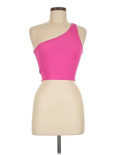 Pre-owned Shein Tank Top Pink One Shoulder Neckline Tops
