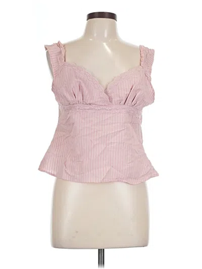 Pre-owned Shein Tank Top Pink Plunge Neckline Tops