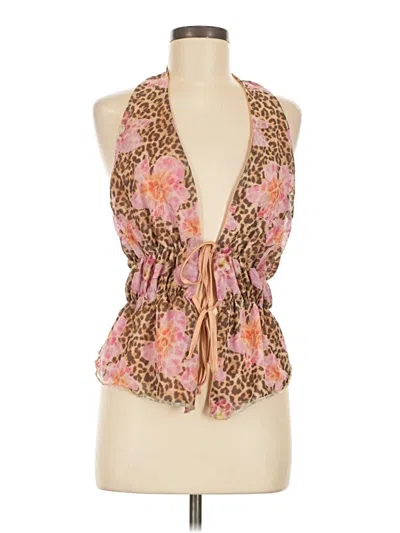 Pre-owned Shein Tank Top Pink Plunge Neckline Tops