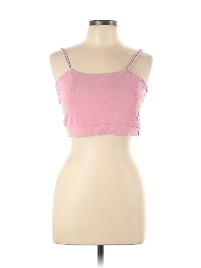 Pre-owned Shein Tank Top Pink Strapless Neckline Tops