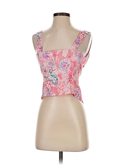 Pre-owned Shein Tank Top Pink Strapless Neckline Tops