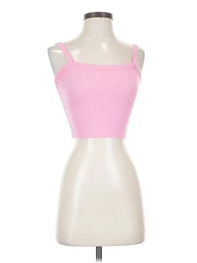 Pre-owned Shein Tank Top Pink Strapless Neckline Tops