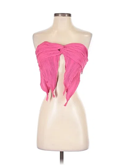 Pre-owned Shein Tank Top Pink Strapless Neckline Tops