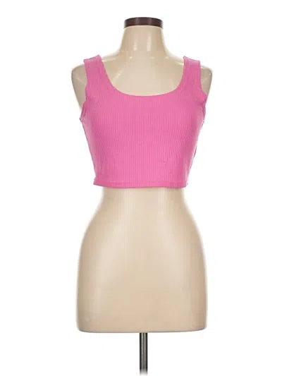 Pre-owned Shein Tank Top Pink Strapless Neckline Tops