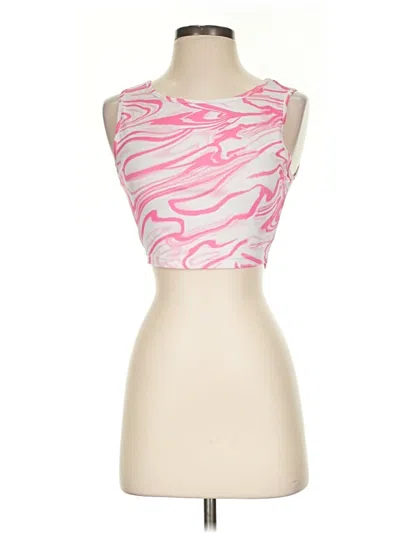 Pre-owned Shein Tank Top Pink Strapless Neckline Tops