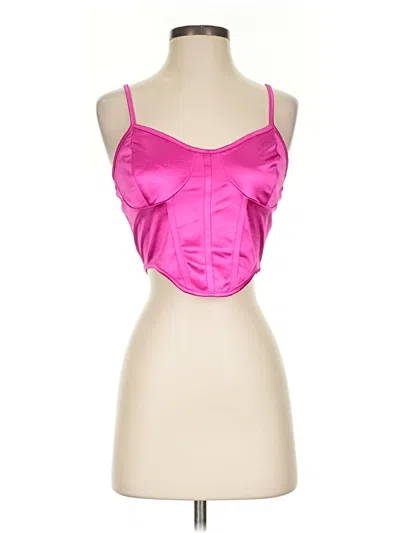 Pre-owned Shein Tank Top Pink Strapless Neckline Tops