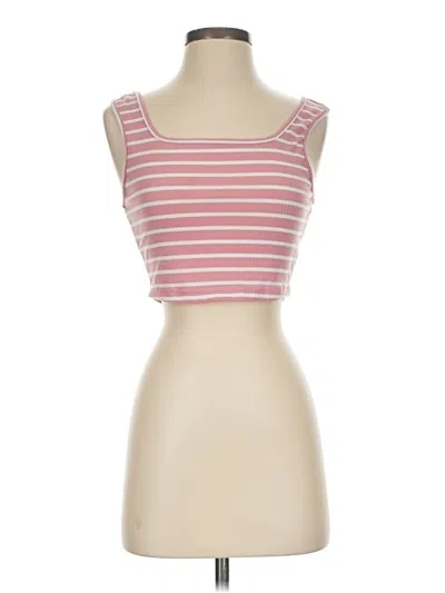 Pre-owned Shein Tank Top Pink Strapless Neckline Tops