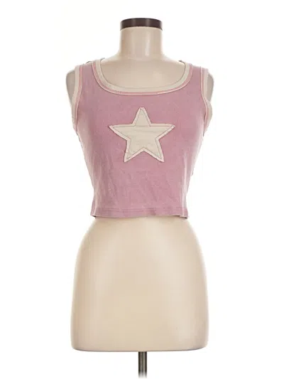 Pre-owned Shein Tank Top Pink Strapless Neckline Tops