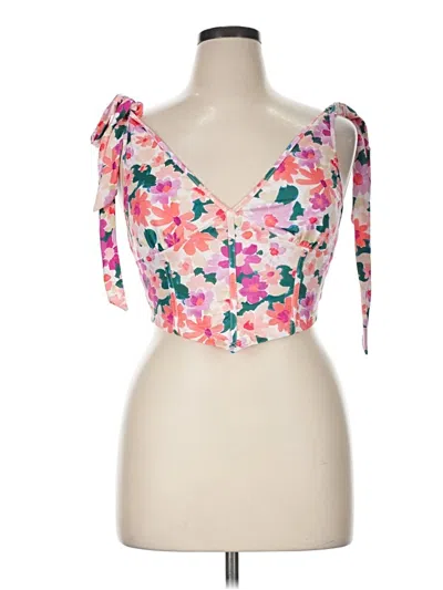 Pre-owned Shein Tank Top Pink Strapless Neckline Tops