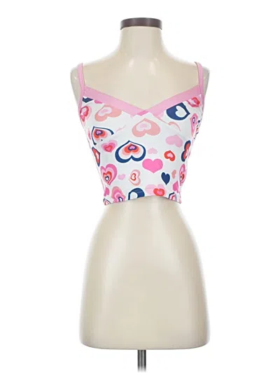 Pre-owned Shein Tank Top Pink Sweetheart Neckline Tops