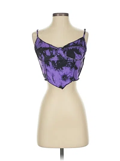 Pre-owned Shein Tank Top Purple Strapless Neckline Tops