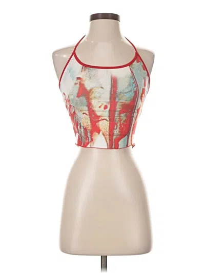 Pre-owned Shein Tank Top Red Halter Neckline Tops